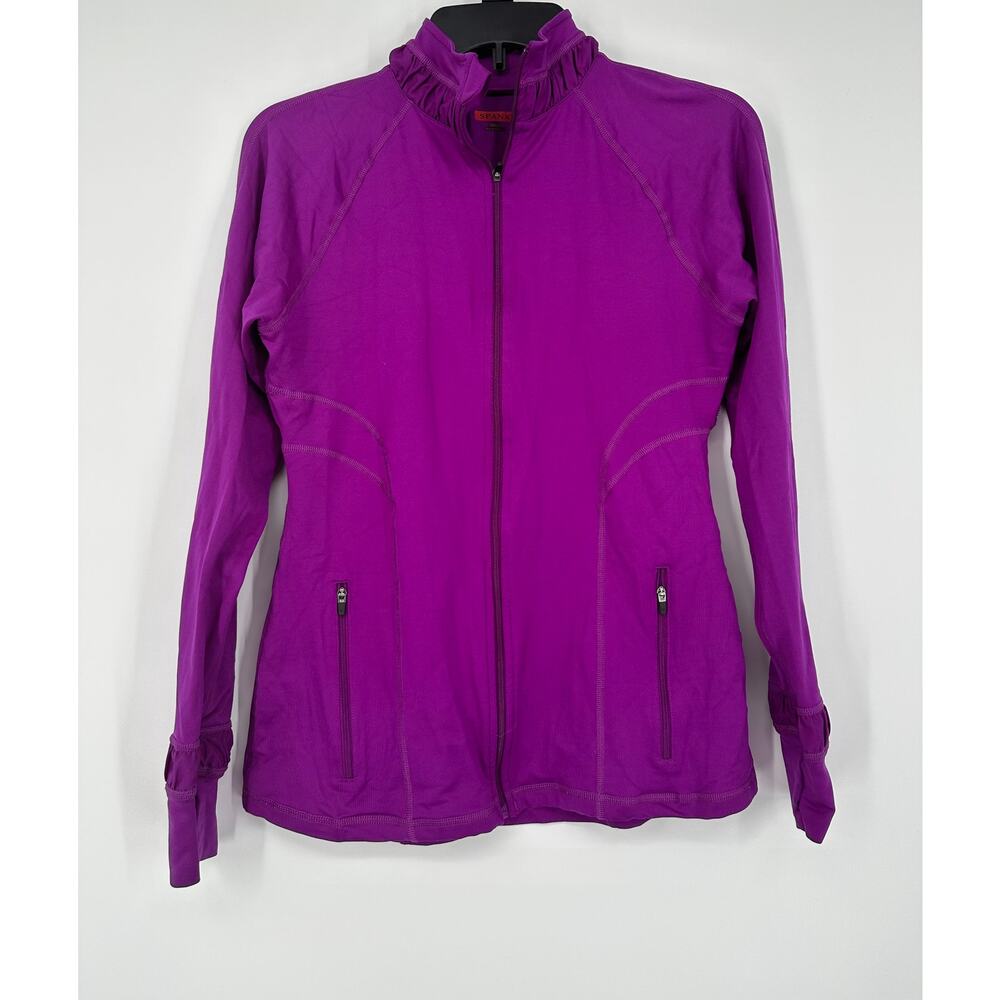 SPANX Active Contour Zip Up women’s size S purple - Picture 2 of 8